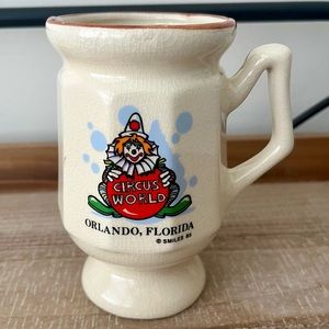 RARE Vintage 1985 Circus World Orlando, Fl Coffee Mug